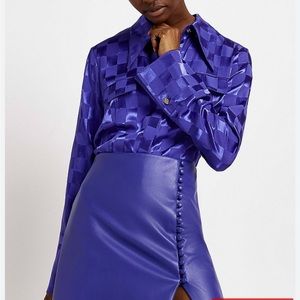 Purple button up shirt